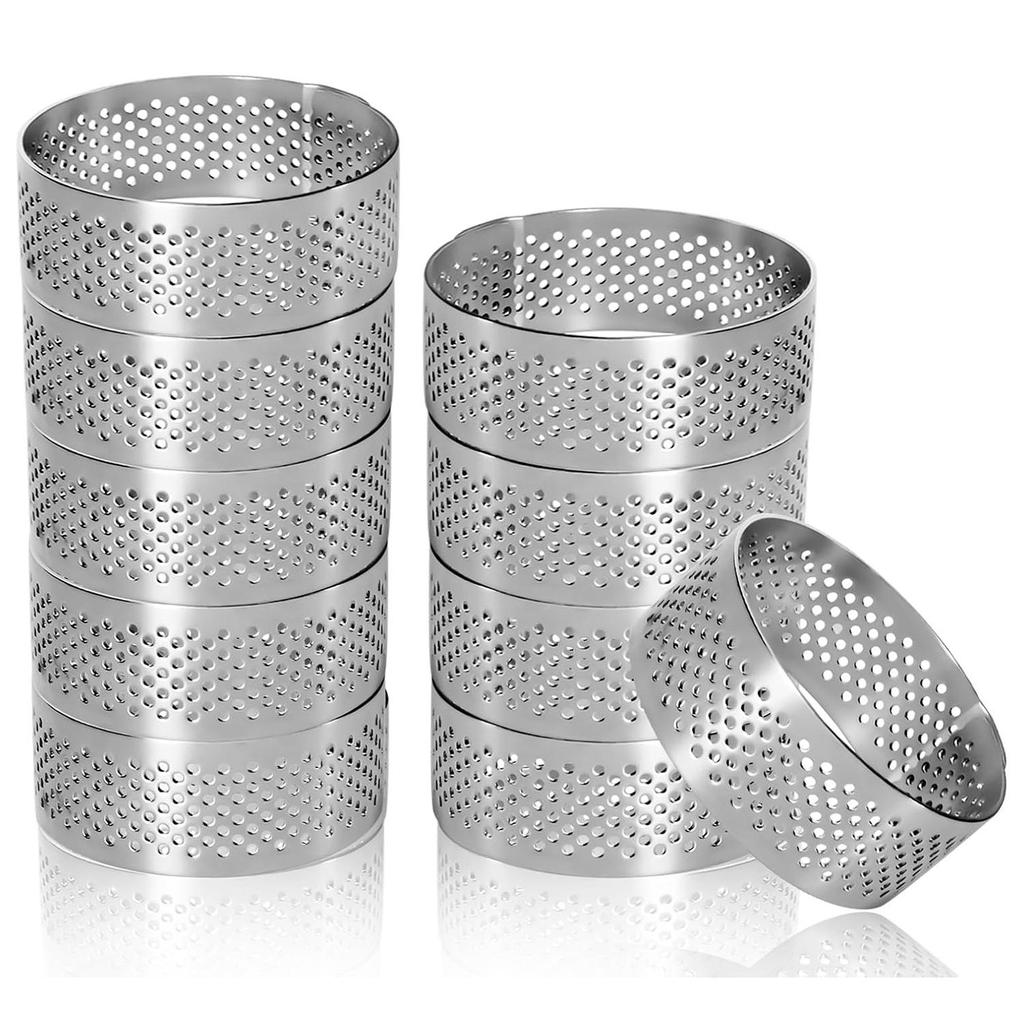 Stainless Steel French Perforated Tart and Cake Mousse Ring