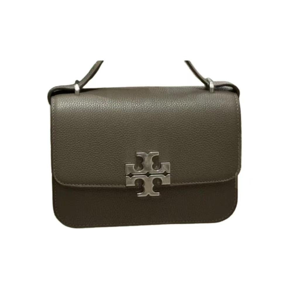 

Tory Burch Eleanor Sculptural Detail Flap Bag With Magnetic Snap Women Shoulder Bag Dark-Brown 166167-250 Basic Set (Bag+Dust Bag)