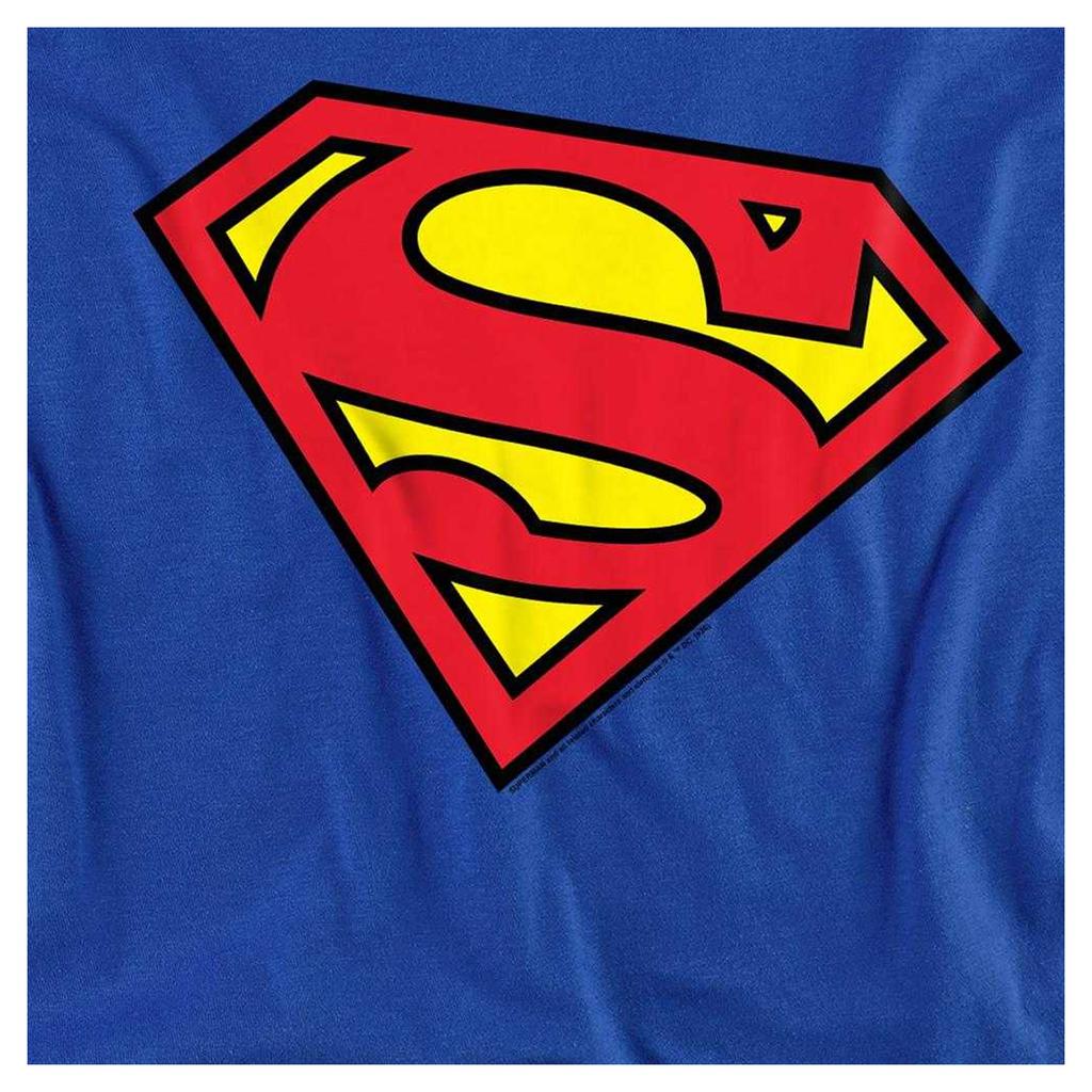 Superman Unisex Adult Logo Long-Sleeved T-Shirt