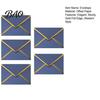 Colored Adhesive Paper Stationery 5Pcs Western Style Envelopes with Gold Foil Trim, Offset Invitation Triangular Envelope Flaps for Wedding, Greeting
