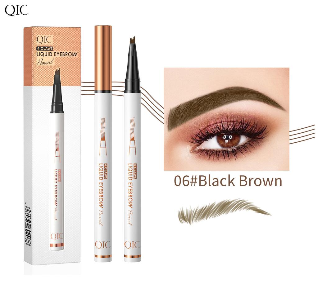 New 3D Waterproof Micro-Knife Magic Eyebrow Four-Pronged Eyebrow Pencil Wild Water Eyebrow Pencil