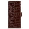 For Xiaomi 14T Pro Case Crocodile Texture Genuine Cow Leather Phone Wallet Cover