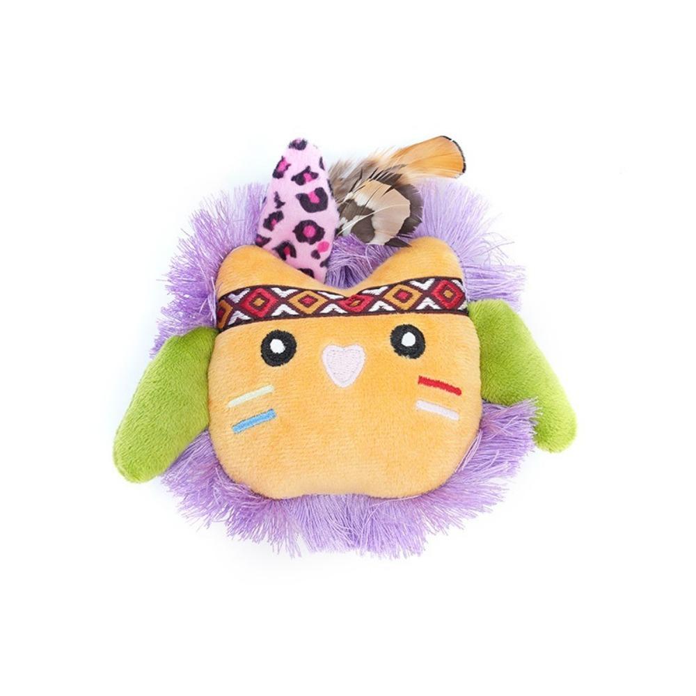 Teething Relief Plush Feather Toys Feather Tassel Interactive Cat Toy Interactive Play оранжевый