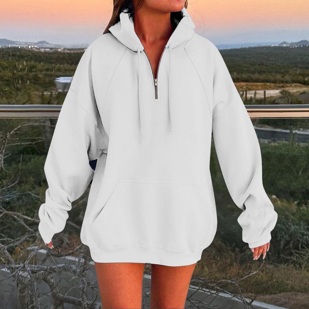 Women's Long Sleeve Oversized  Oversized Drop Shoulder Sleeves Women's Hooded Plush Sweatshirt