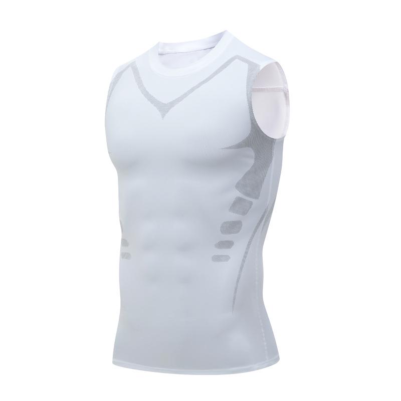 Men's Quick-Dry Fitness Sleeveless Set: Tight-Fit Wide-Shoulder Running & Basketball Training Vest & Shorts.