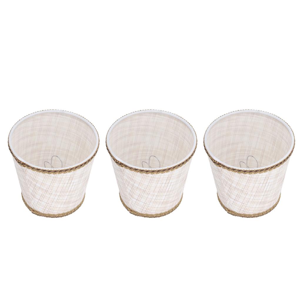 3Pcs Small Lamp Shades Hand Crafted Exquisite Soft Lightweight Dustproof High Luminousness Table