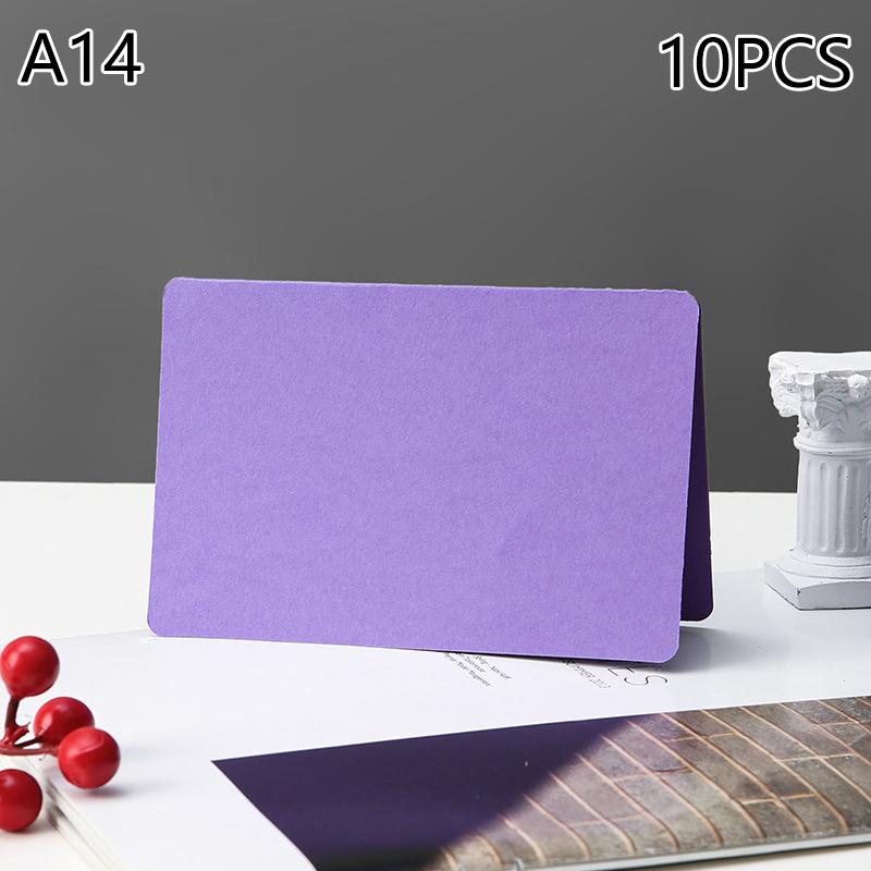 10 Stück Kraftpapier Blanko Grußkarten Faltbar Mehrzweck Hartpapierkarte Hochzeit Festival Umschlagkarte Einladungskarte