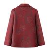Winter velvet jacket women's clothing winter old lady natal red clothes