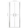 VidaXL Porte de douche ESG transparent 96x190 cm 148783