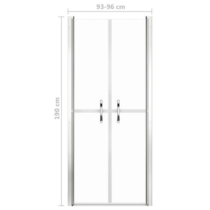 VidaXL Porte de douche ESG transparent 96x190 cm 148783