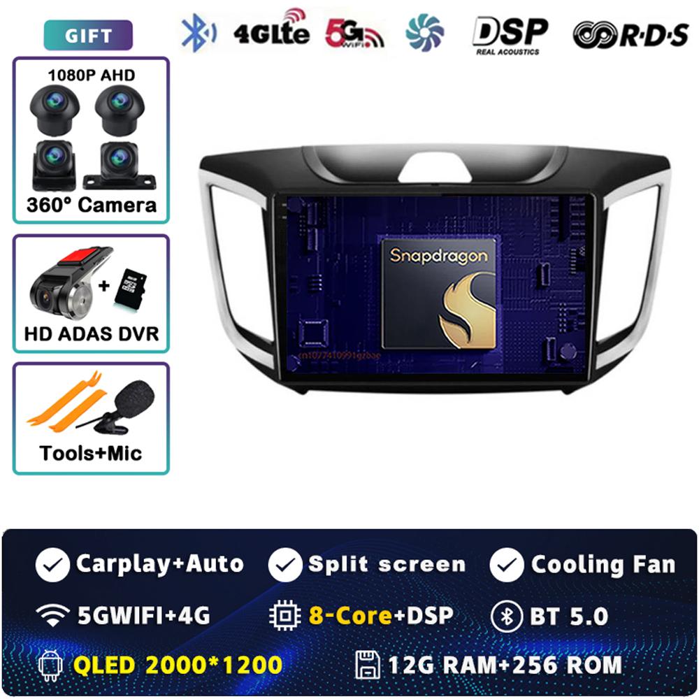 Android 14 Carplay Car Radio For Hyundai Creta Ix25 2015 - 2019 Multimedia Video Player Navigation GPS Stereo 2Din DVD Head Unit