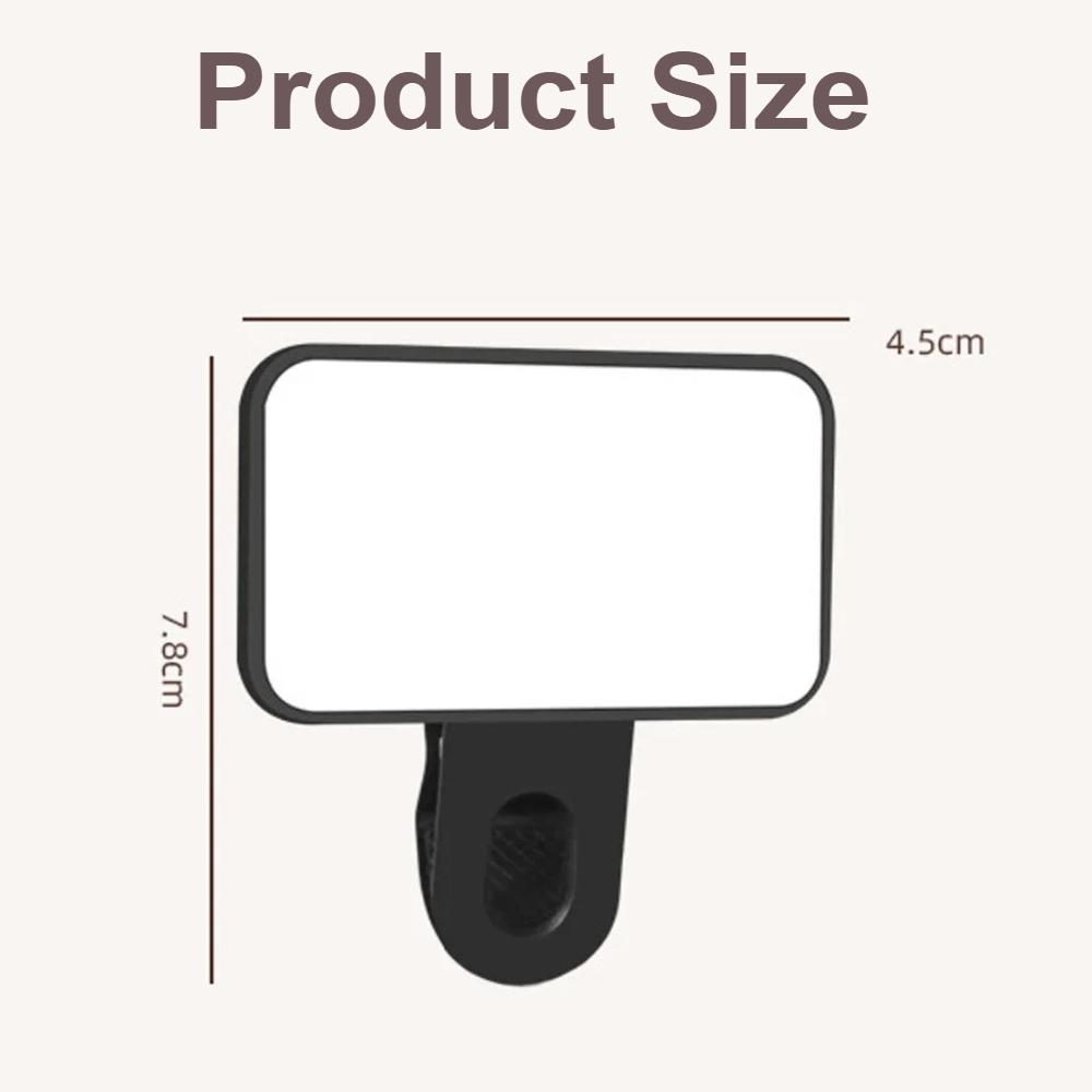 Mini Selfie Fill Light TYPE-C Rechargeable 3 Color Adjustable Brightness Clip On For Mobile Phone Computer Fill Lighting