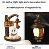 Resin Reading Ghost Figurine Hanging Lantern LED Ghost Decoration  Bookshelf Decor