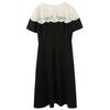 Sancai Plus Size Lace Short Sleeve Maxi Dress