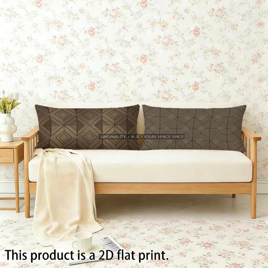 Geometric Pattern Rectangular Pillowcase Suitable For Sofa Bedroom Car Pillow Cover Cushion Rectangular Back Cushion