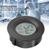 Mini Digital Lcd Thermometer Round Shape Temperature for Indoor Reptile Pet(Black)