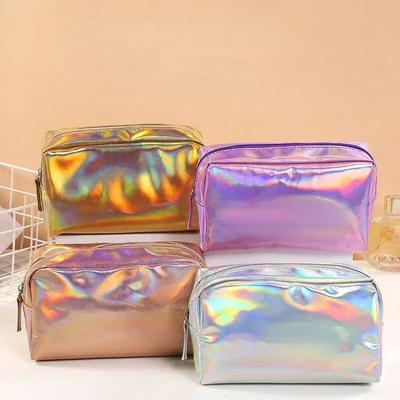 PVC Women Travel Laser Storage Bag Toiletries Organize Waterproof Cosmetic Bag Portable MakeUp Bag Female Wash Pouch
