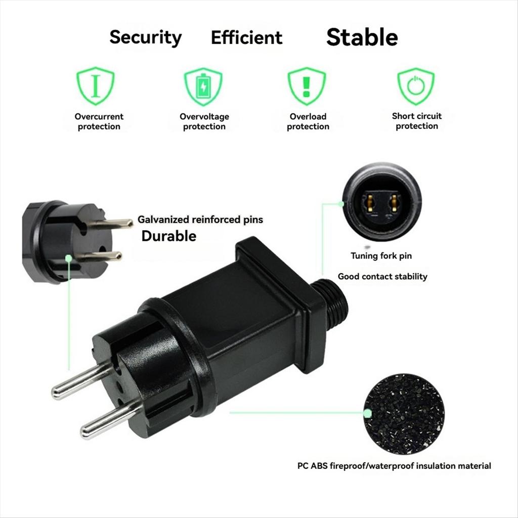 4.5V 4.5W Plug LED Power Supply LED Transformer Plug Adapter IP44 Waterproof Power Christmas Lamp Adapter EU PLUG