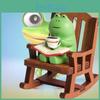 Frosch-Schaukelstuhl-Figur, Tiermodell, Spielzeug, Statue, Weihnachtsschmuck, Geschenk