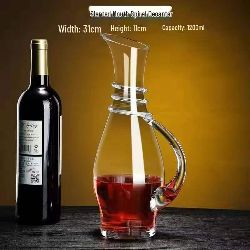 Lyxigt Kristall Vinrött Vinglas & Karaff Set