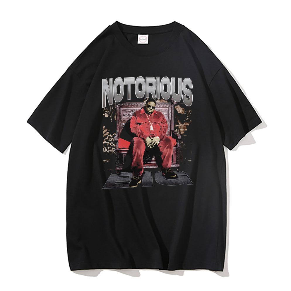 The Notorious Big Graphic Print Tshirt Rap Biggie Smalls Hip Hop Vintage Oversized Tshirt Unisex Fashion Rap Trend Tshirts Tops