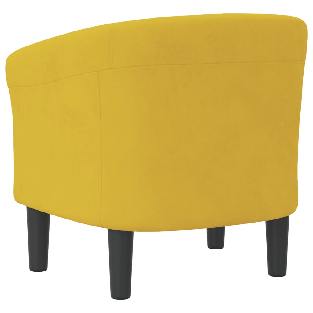 Club Chair Yellow Velvet