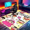 Custom Name Personalized Crayon Shin Print Carpet, Versatile Home Decor Rug, for Playroom, Apartment, Balcony, Entryway, Hallway Gift