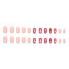 24Pcs/set DIY Nail Accessories Christmas Short False Nails Christmas Fake Nail Extension  Nail Salon