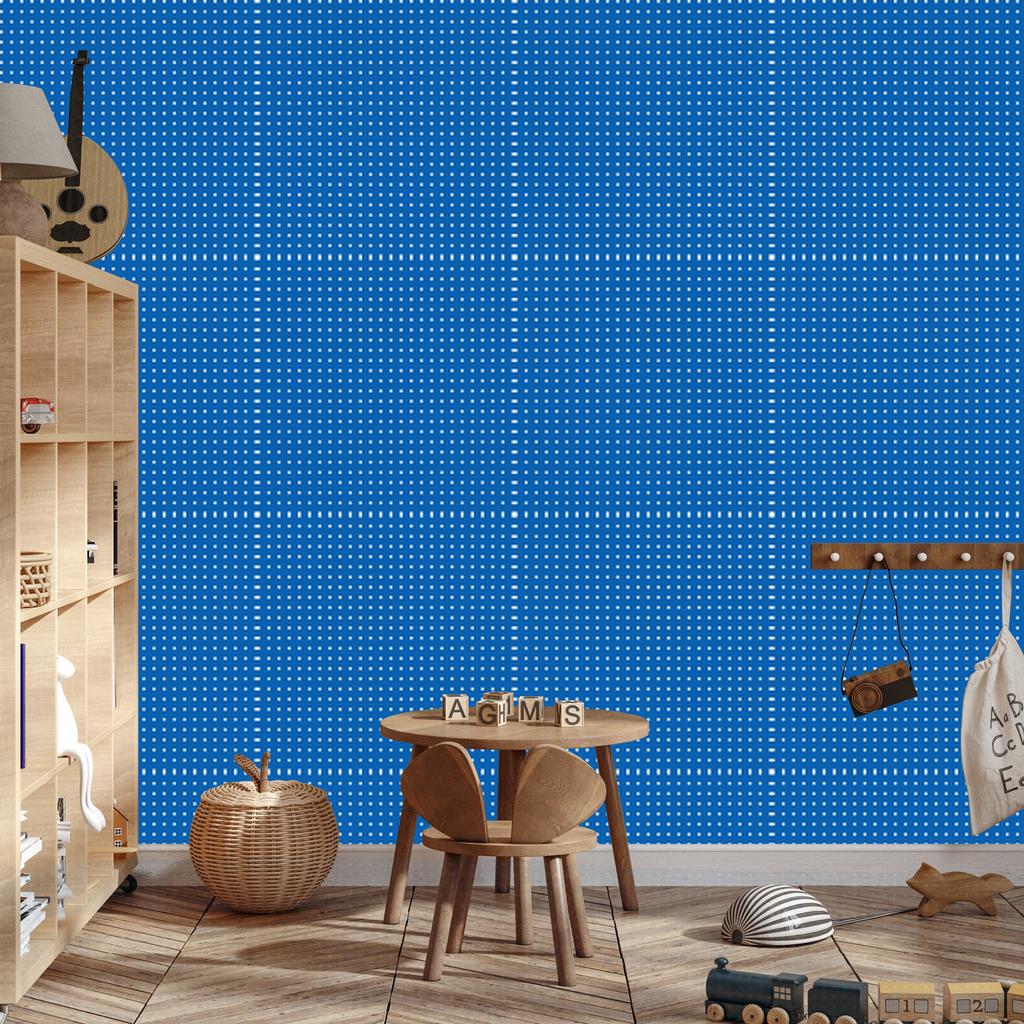 Blue Dots Wallpaper, Soft Forms for Living Room and Bedroom 50x1000