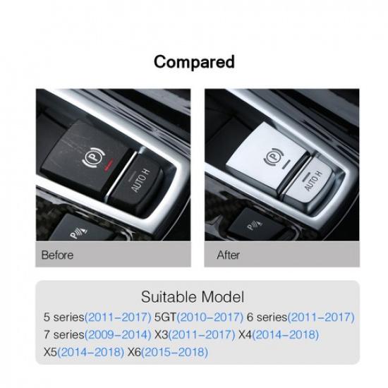 Car Electronic Handbrake Auto H Button Decorative Frame Fit For BMW F Chassis TS