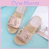 Premium Quality Women Fashion Indoor Outdoor Slippers With Flat Side Buckle Design