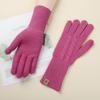Gloves for Women In Autumn and Winter Thickened Warm Student Knitted Gloves Korean Cute Versatile Electric Bike Yarn Gloves