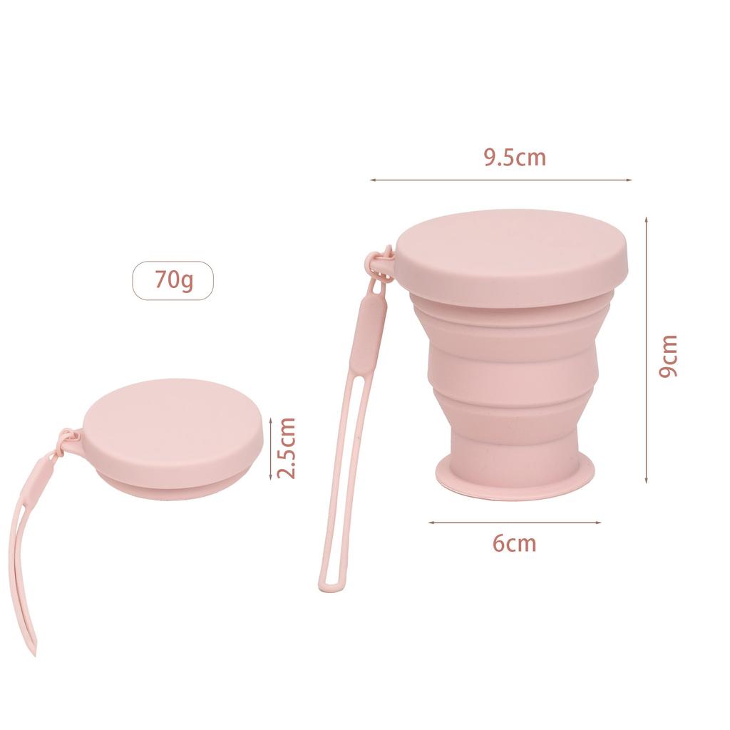Silicone Folding Water Cup Portable Travel Outdoor Cup High Temperature Resistant Easy Storage Retractable Mini Water Cup