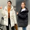 Autumn Winter Thicken Warm Parka Women Casual Sweety Solid Color Big Pocket Loose Short Hooded Coat Jackets Outwear