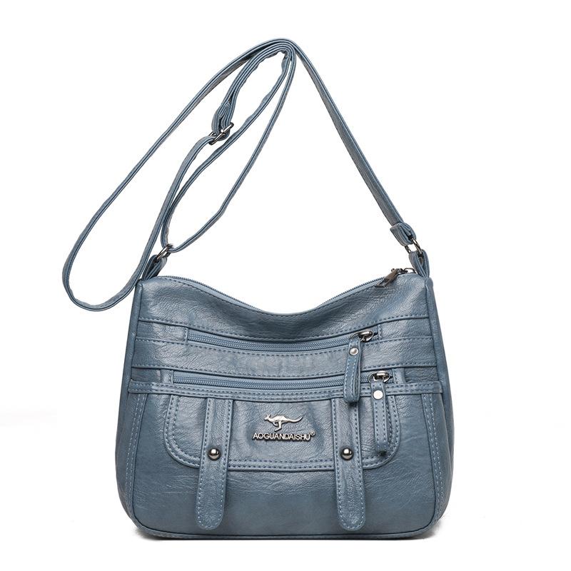 Soft PU Leather Women Tote Bag Large Capacity Faux Cowhide Leather Fashionable Shoulder Crossbody Bag for Women