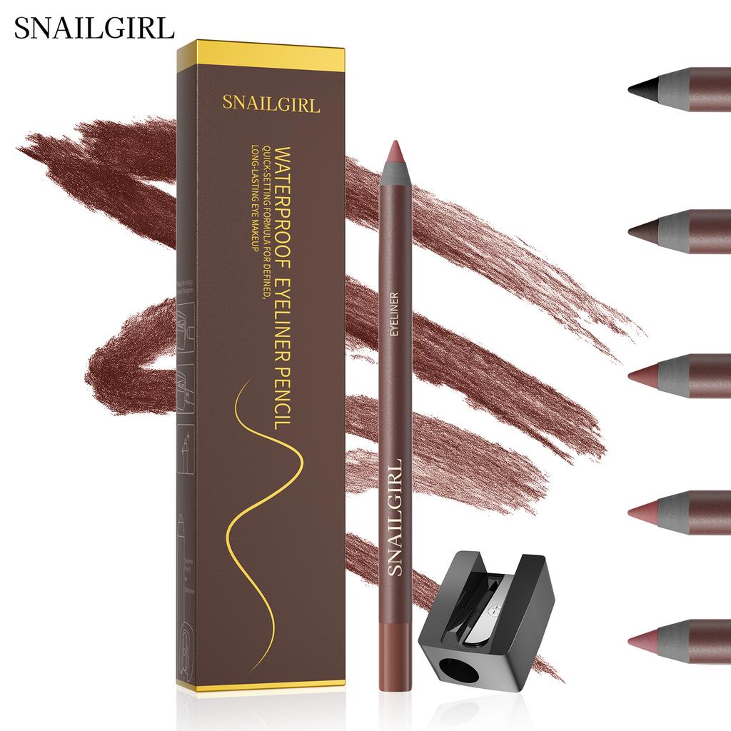 Waterproof Eyeliner Pen With Pencil Sharpener, Eye Beauty Does Not Fade Silky Smooth Eyeliner