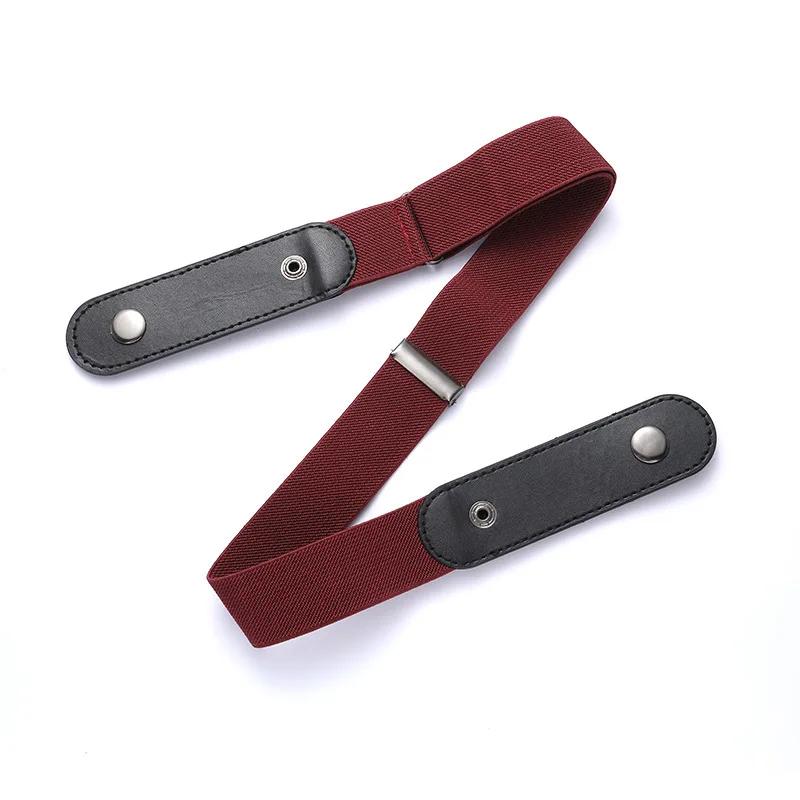 Canvas Adjustable Elastic Waist Band Invisible Belt Buckle-Free Belts for Women Men Jean Pants Dress No Buckle Easy To Wear