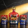 250th Anniversary Whiskey Bottle Commemorative Glass Colored Square Bottle Decanter Barware Bell Cap Set with Cup