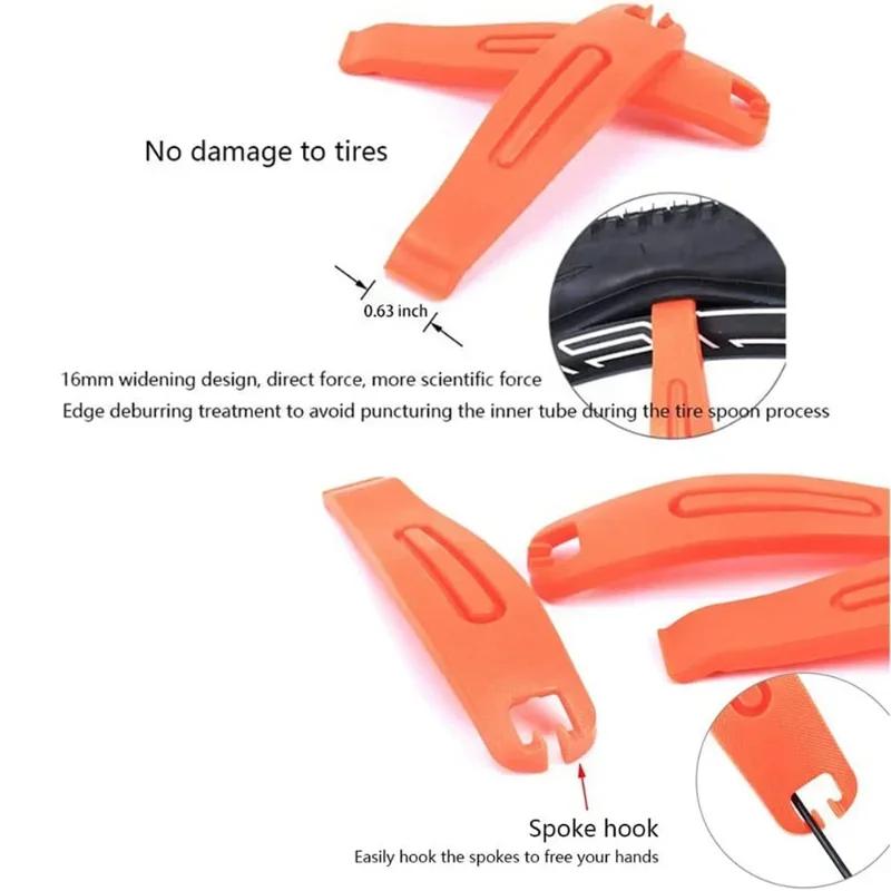 3Pcs Bicycle Tyre Tire Lever Ultralight Nylon Bike Tire Pry Bar Mountain Bike Tire Change Rim Spoon Cycling Crowbar Removal Tool  Bicycle Accessories