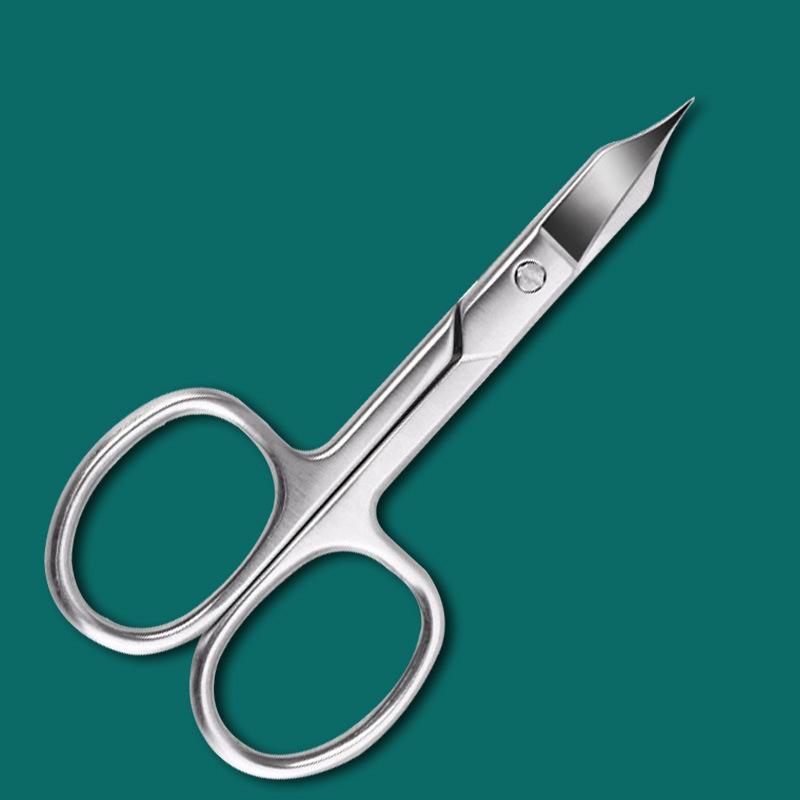 

1 шт. Ножницы для ногтей Многоцелевые из нержавеющей стали для кутикулы, педикюра, красоты для бровей, ресниц, сухой кожи, с изогнутым лезвием