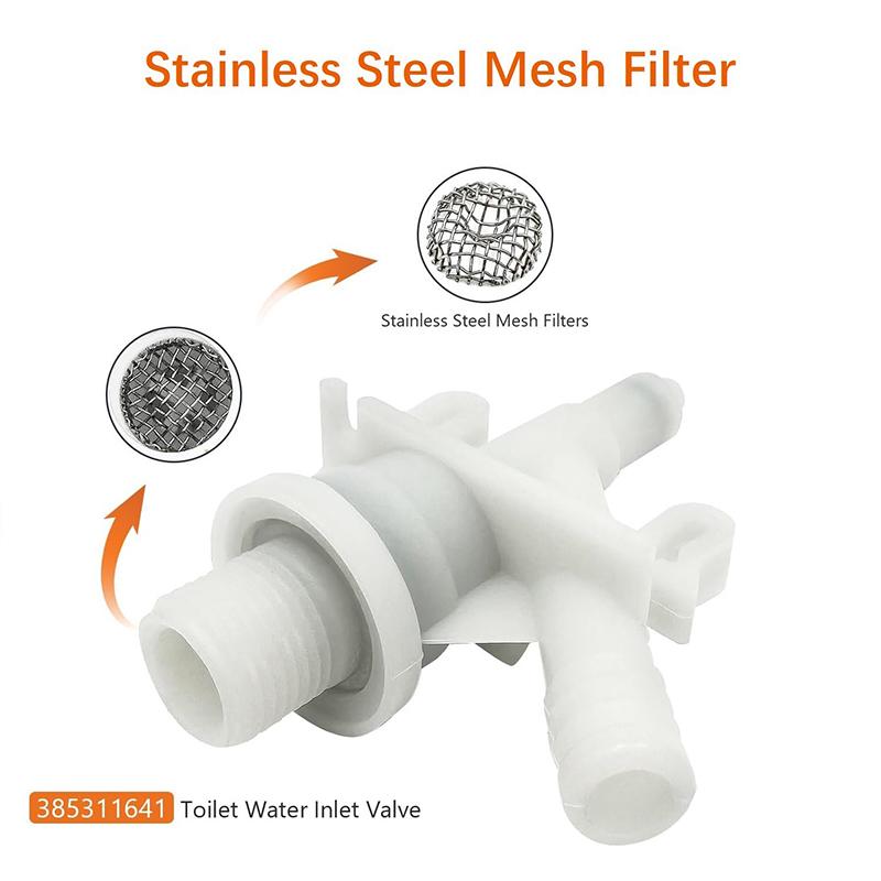 RV Toilet Water Valve Kit RV Toilet Valve Easy To Disassemble Stable Connection Anti Crack For 300 310 320 Series