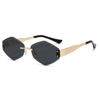 Neue Vintage Polygonale Sonnenbrille Damen Herren Quadratisch Rechteckig Sonnenbrille Damenbrille für Männer Frauen