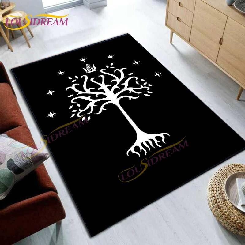 Árvore verde da vida tapete lendário filme senhor filme tapete decoração tapetes para casa sala de estar presente para ela ele anel