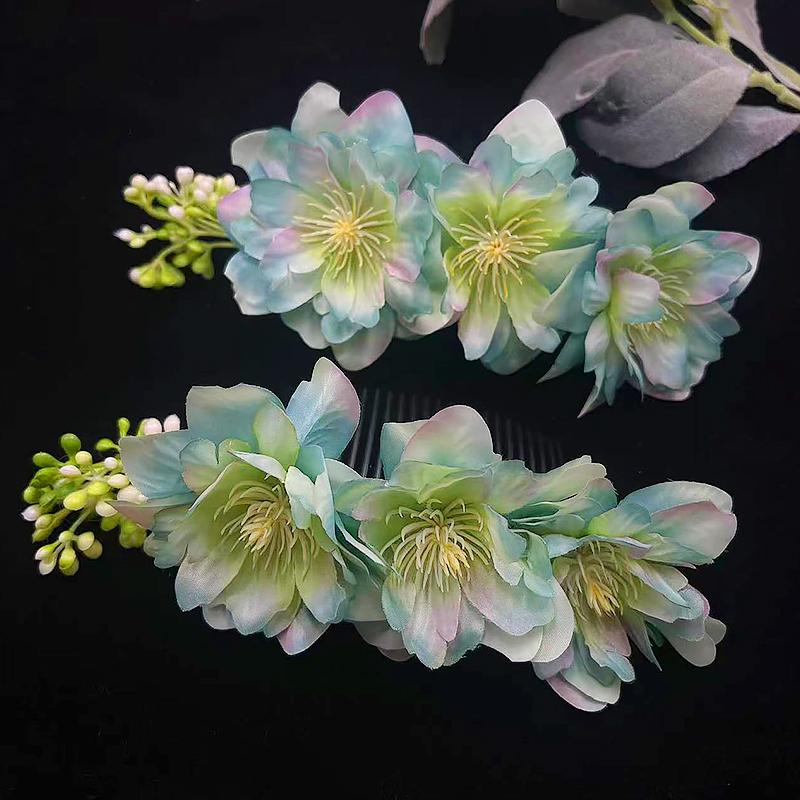 1pc Accessories Hair Side Flower Floral Hair Comb Retro Simulated Bridal Holiday Design
