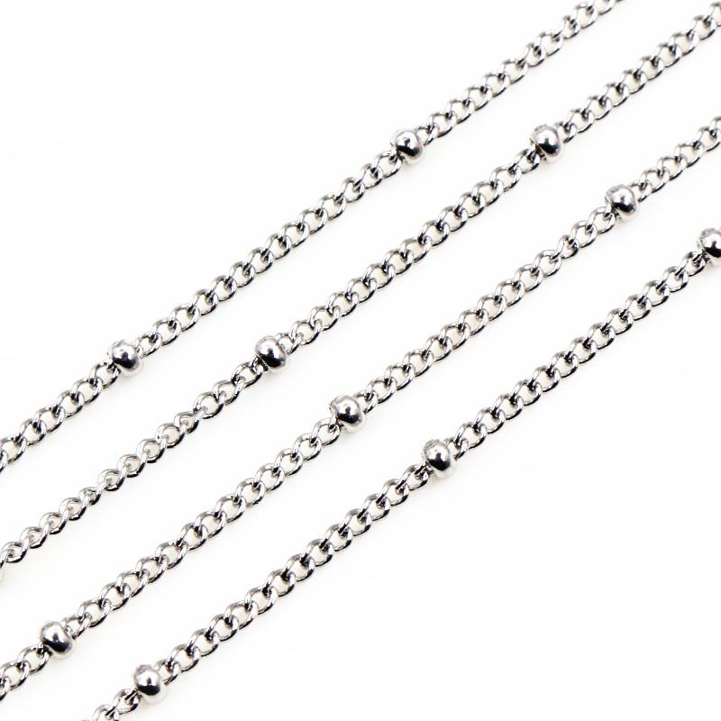 

5 Meters Never Fade Stainless Steel Gold Plated Ball Necklace Chains For DIY Jewelry Findings Making Handmade Supplies 1.8x1.2mm