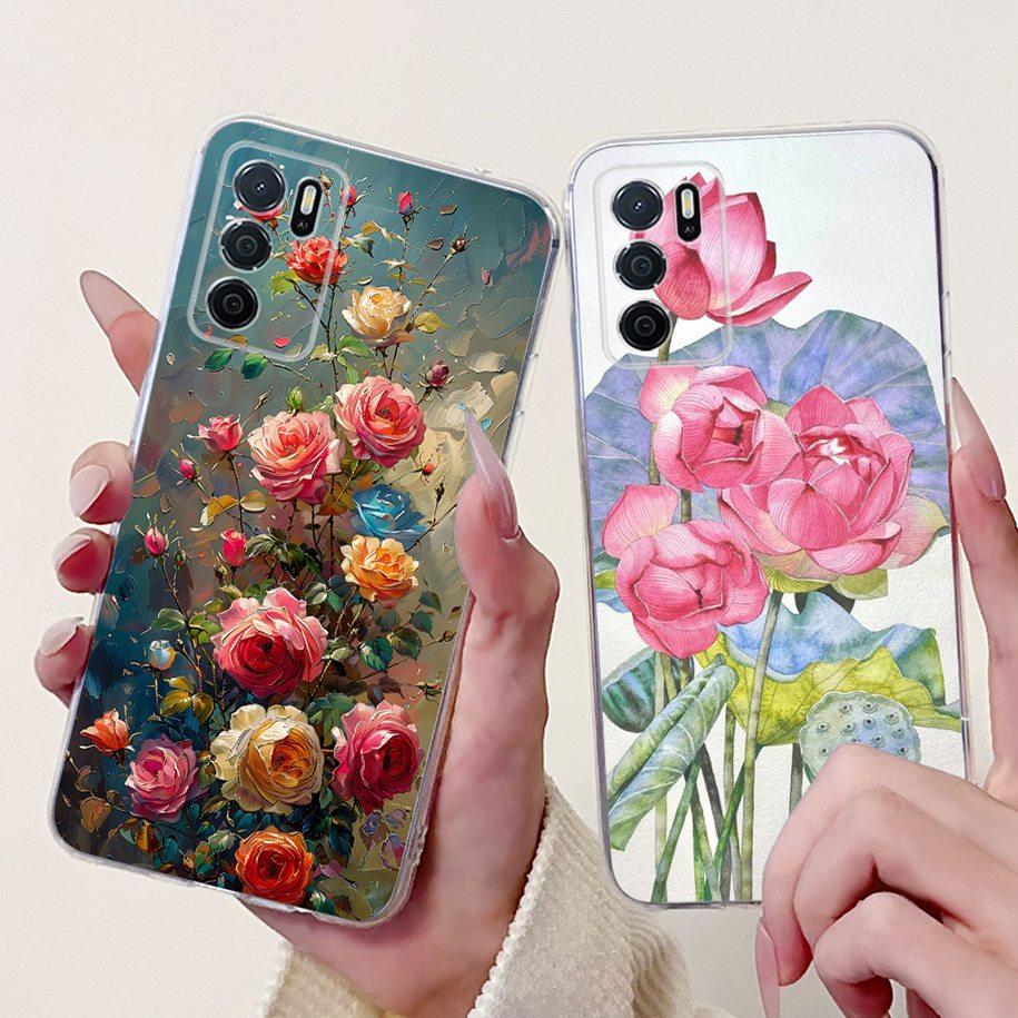 For Oppo A16 A16s Case CPH2269 CPH2275 CPH2271 A 16 TPU Cover Fashion Flower Soft Funda For OPPO A54s CPH2273 OppoA16 Phone Case