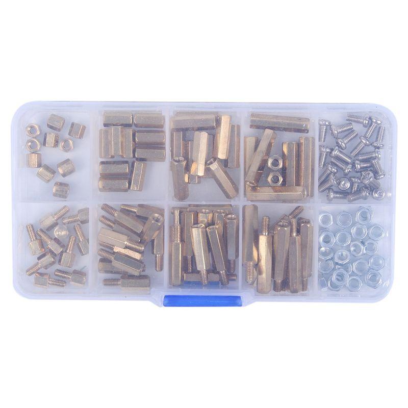 ABYA M3 Male-Female Hex Brass Standoff Bolt Screw Nut Motherboard Assortment Kit Mount 120Pcs