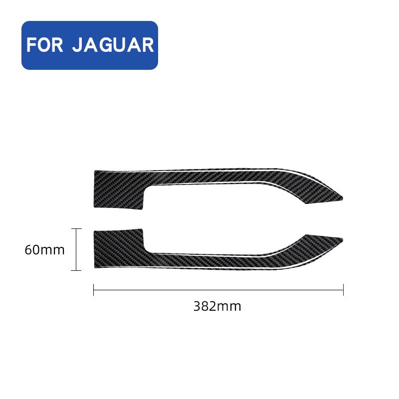 2PCS Real Carbon Fiber Car Side Fender Air Outlet Decoration Sticker For Jaguar F-Type 2013-2022 Car Exterior Accessories