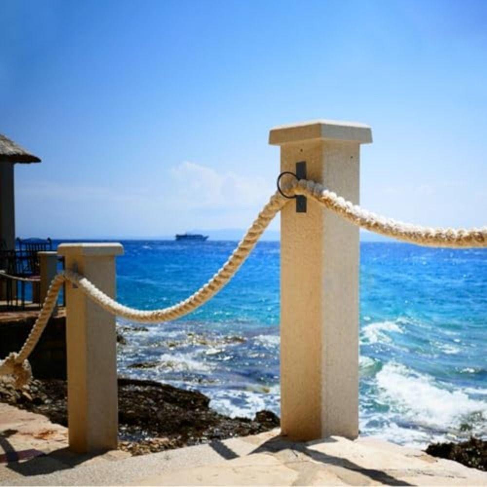 304 Edelstahl Schwarzer Ring Seilhalter Multifunktionaler Seilhalter Zaunbau