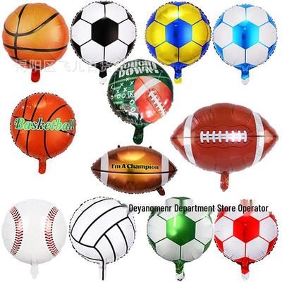 Aluminiumfolie 4D Sportballons: Fußball-Weltmeisterschaft, Basketball, Volleyball, Rugby, Tennis